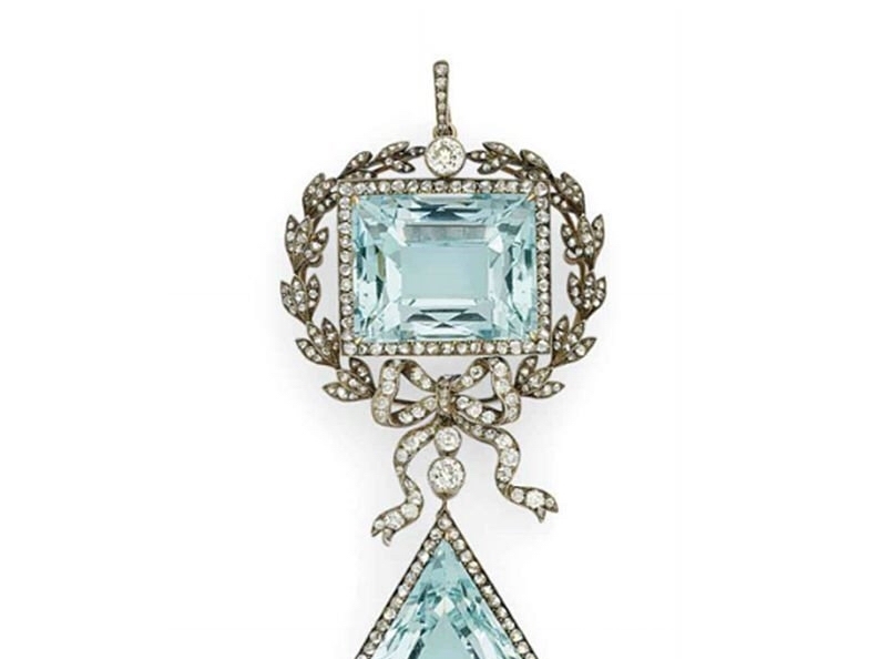 首饰|珠宝欣赏:1900-1930年代的海蓝宝首饰