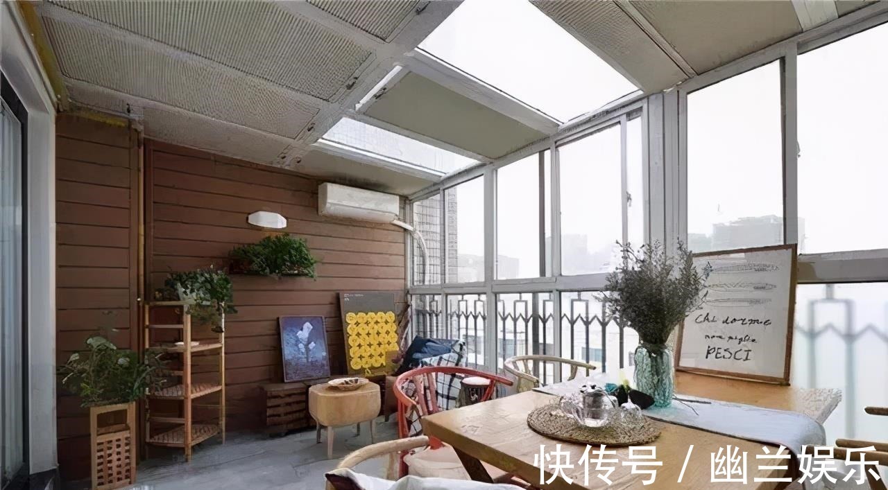 花园|买80㎡顶楼被同事嘲笑,看到我家大阳台改花园餐厅,羡慕得不得了