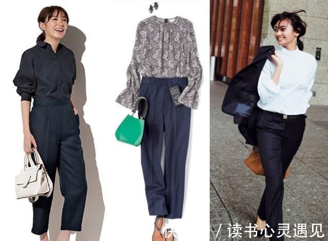 针织衫 容易被忽视的藏青色,没想到秋冬季穿搭,时尚感十足还显瘦!