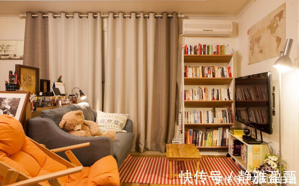 夫妻|丁克夫妻的家56㎡面积不大,舍弃一间卧室改成衣帽间,住着舒服