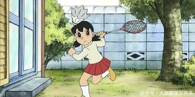 静香|哆啦A梦大雄窝在被窝,跟静香比赛羽毛球,结果静香惨败!