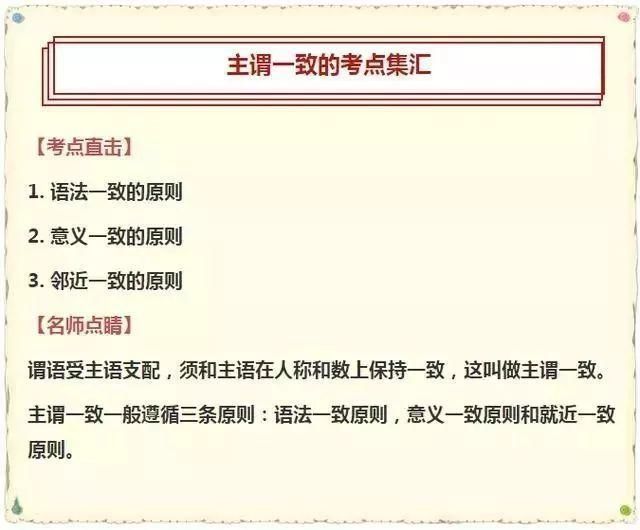 中考英语复习专题——专题2：2021年初中英语语法有关主谓一致的重难点