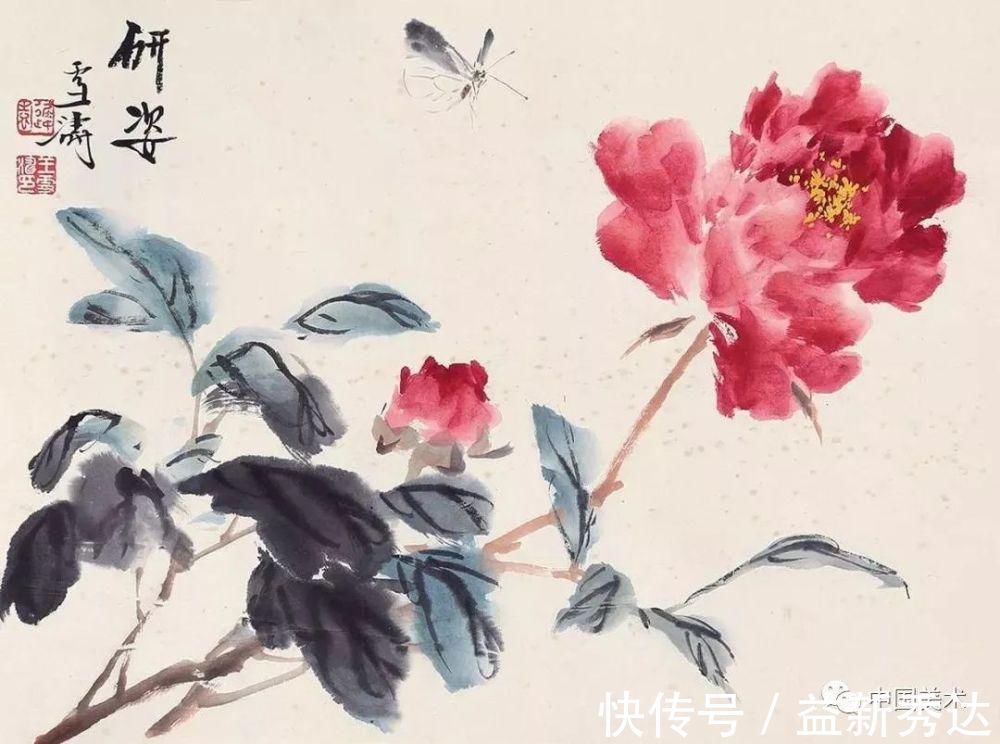 华北大学&两大高手画牡丹,一个工笔称雄,一个写意夺冠!