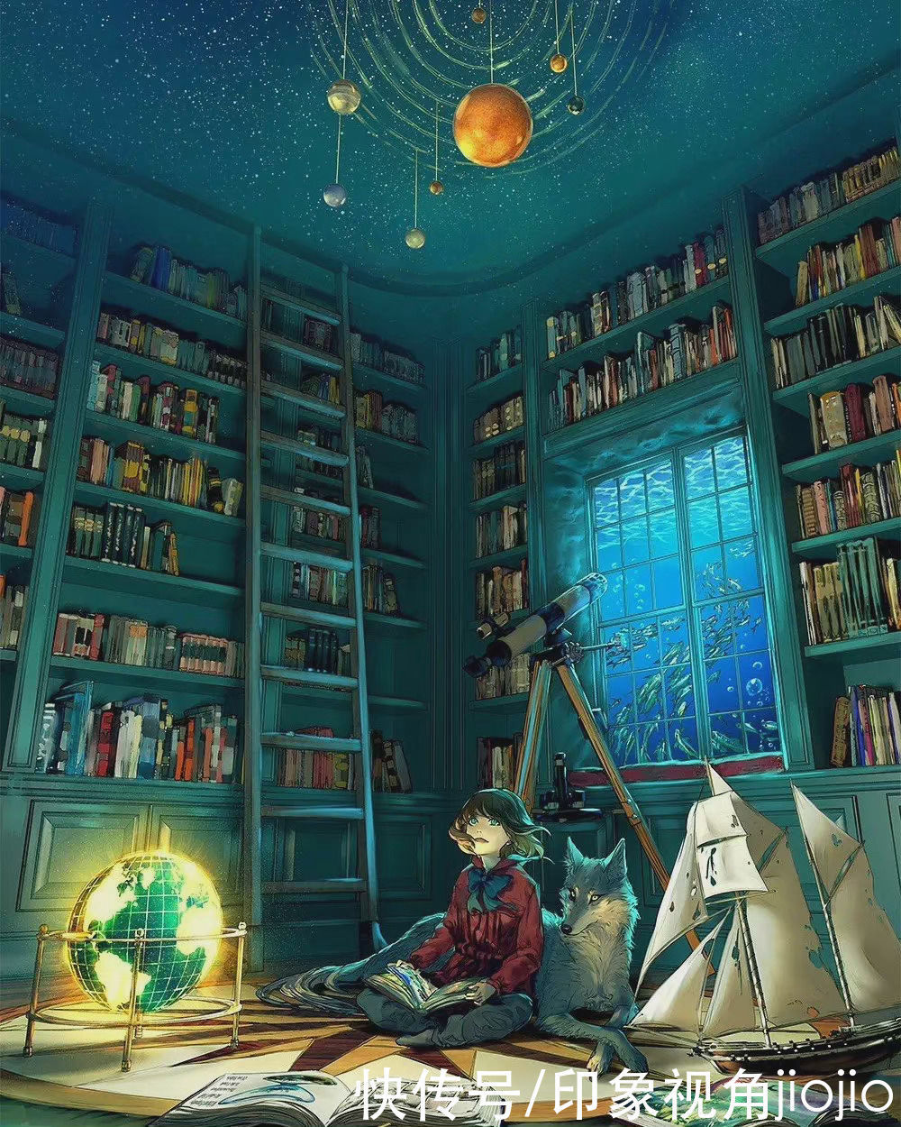 jiojio&有着梦境般画面的人物插画,通透的色彩给作品锦上添花