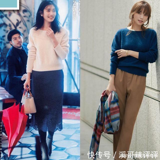 基础的“圆领毛衣”+配饰,穿出秋冬高级感