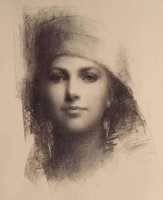 油画作品|好久没见过这么准的造型了,她的用色也超扎实!