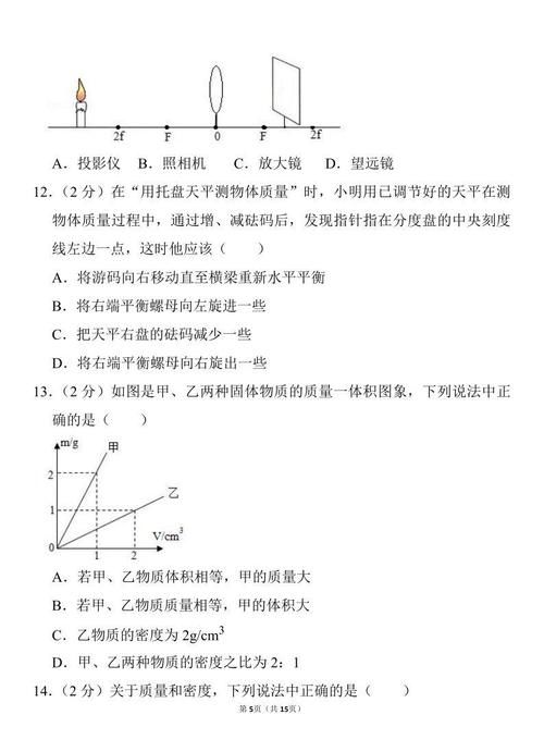 八年级物理上：《期末测试卷》综合的再做一遍吧！