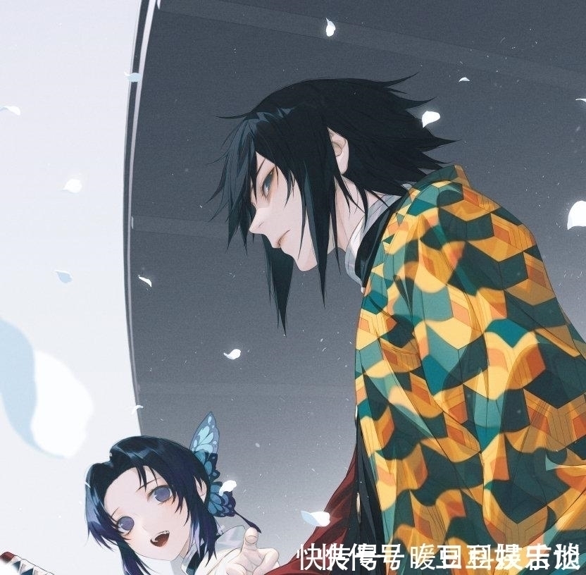 蕾姆|画师笔下冷色调的动漫人物，蝴蝶忍这“半遮面”的样子，太仙了！