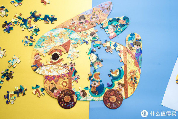  兔子|传统文化不能丢~ 国风兔子灯笼，传统民间技艺异形儿童拼图晒单~