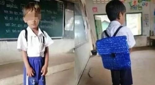 尼龙|两个穷人家的“自制书包”扎心了:一个让娃自信,一个让娃自卑