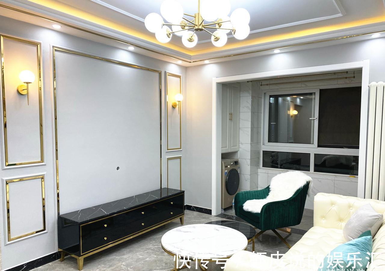 吊顶|108㎡北欧三居室,共花了20万,几根金属条却点缀出30万的轻奢感