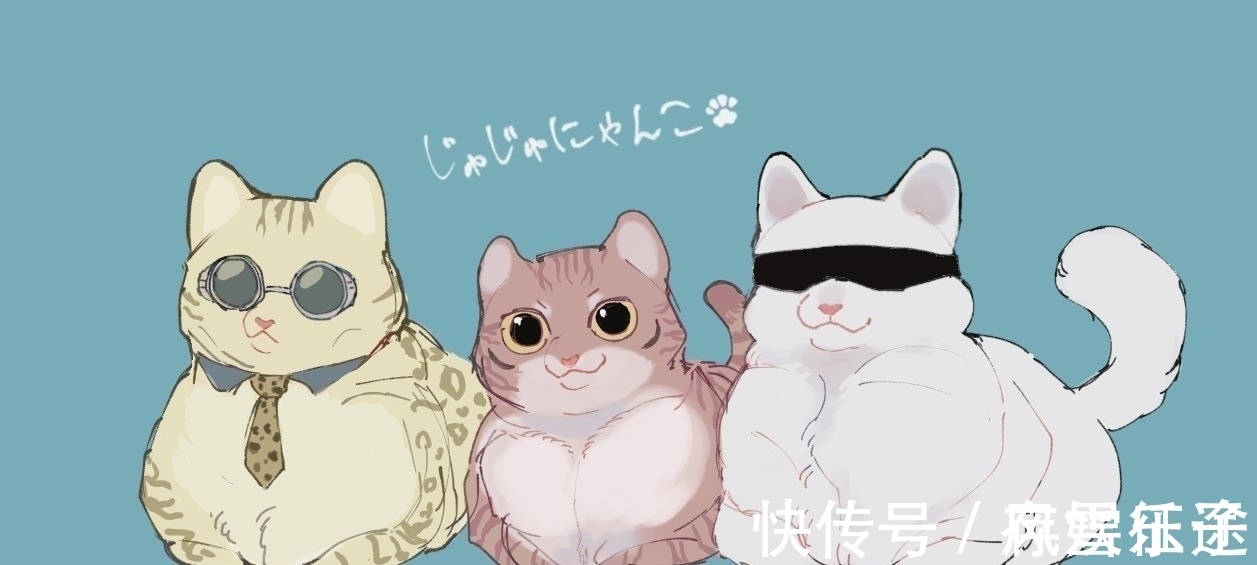 虎杖悠仁|咒术回战拟猫化,猫化五条悟挤压主角团,黑猫伏黑惠面无表情