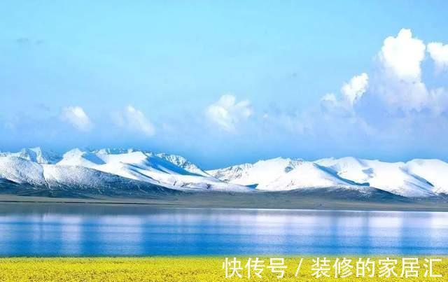 油菜花海|七月赏青海湖油菜花，湖水雪山，蓝天白云浑然一体，现在去也不晚