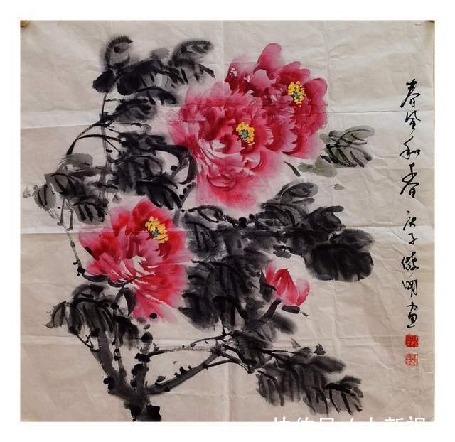 牡丹|百花丛中最鲜艳，牡丹画家任杰明