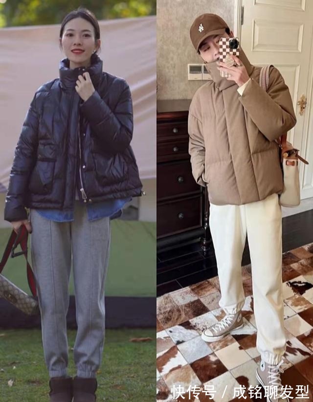 深色调|奔四奔五的时髦女人，都喜欢这几种羽绒服穿法，时尚百搭又显年轻
