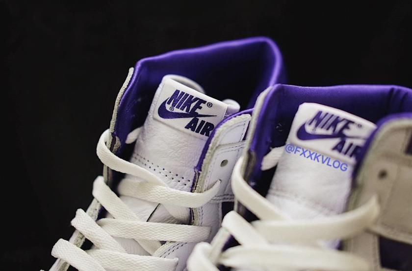 气质清爽质感细腻！全新 Air Jordan 1 “Court Purple”配色实物曝光！