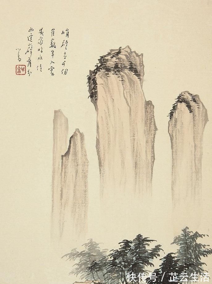 作品!溥儒绘画大器晚成,寄情山水有画必有诗,风格不输张大千