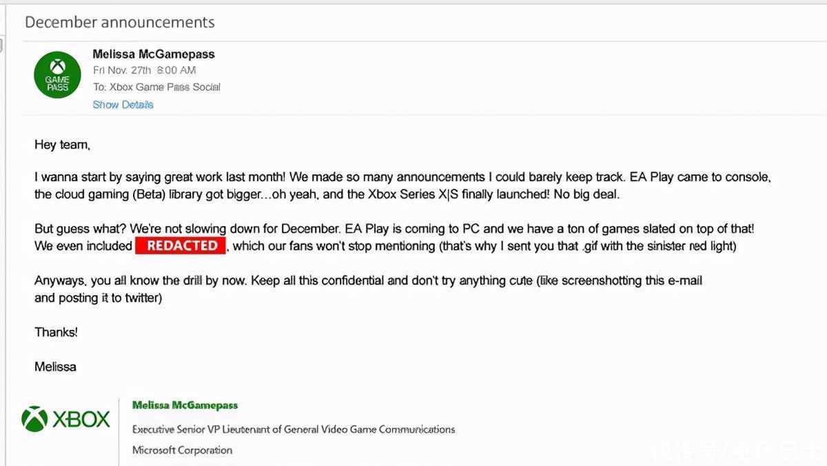 名单|《控制》可能出现在12月的Xbox Game Pass名单中
