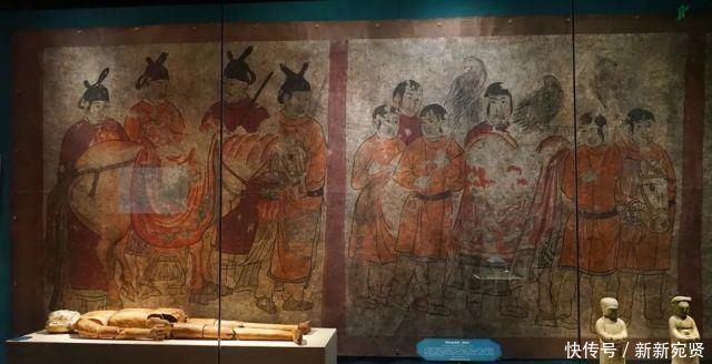 契丹贵族墓画了幅汉人美女图,还题诗说“征辽”