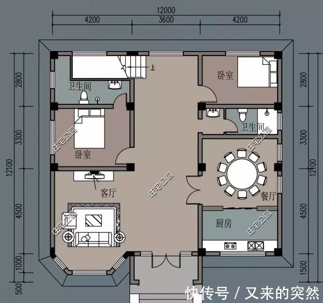 坡屋顶|5套占地100多平的农村别墅,最低20万搞定!含图纸
