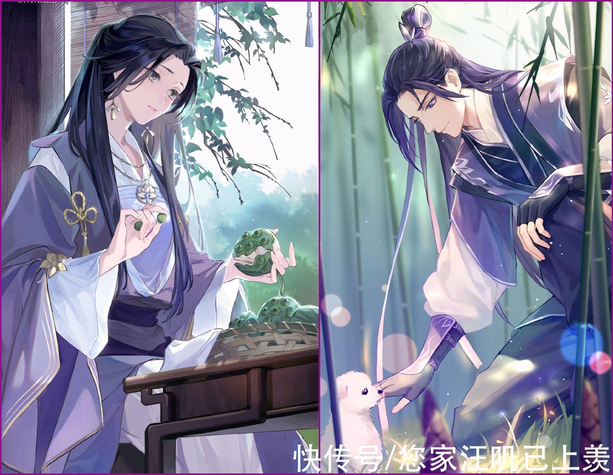 黑工裤|“三分妄想”出江澄COS服,紫衬衫配黑工裤超帅,藕片挂坠好评