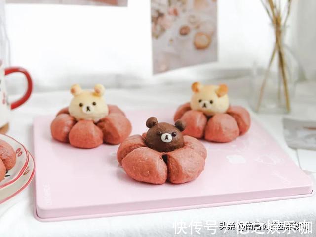 135g|女生都会喜欢的面包，小熊花骨朵面包可爱好吃两不误