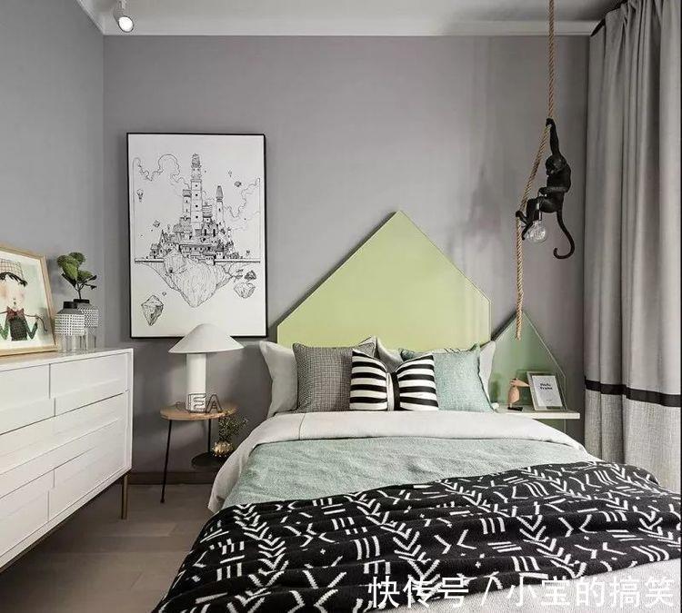 现代|105平现代简约，灰度与绿意，得充满生机与活力