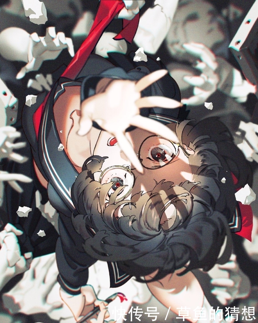 插画作品|插画里的脸部刻画,配色和元素绚美华丽,色彩让人很惊艳