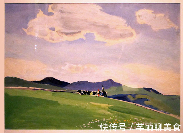 哈定#中国美术馆收藏的水彩风景画，古元、哈定等画家在列