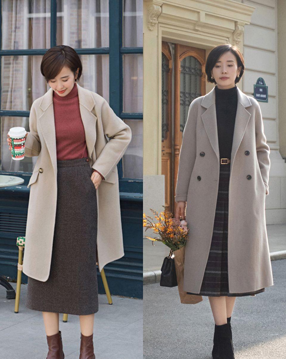 减龄 大衣下面别总配裤子，今年更流行这样搭，40岁女人穿减龄又洋气