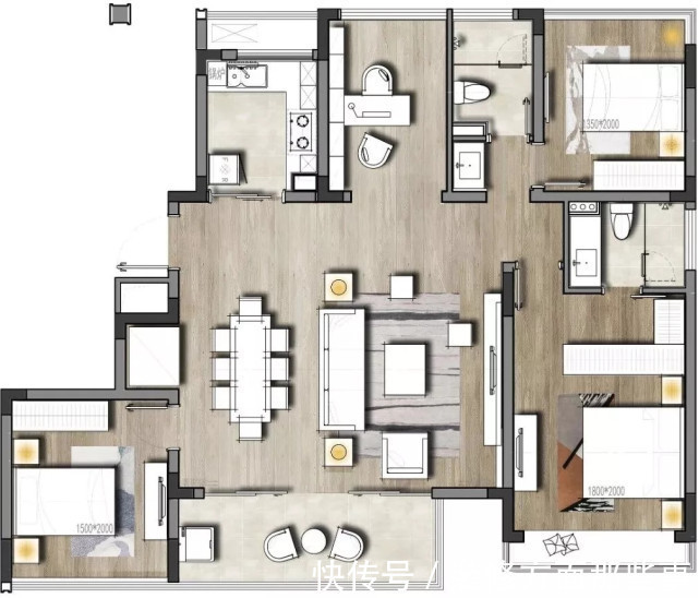 流水坡|140平简约风格三居室最爱室外花园,在竹藤椅上享受阳光