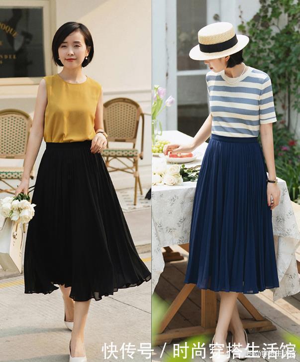 半裙|炎热夏日不能少的4条半身裙,轻松演绎优雅温柔女人味