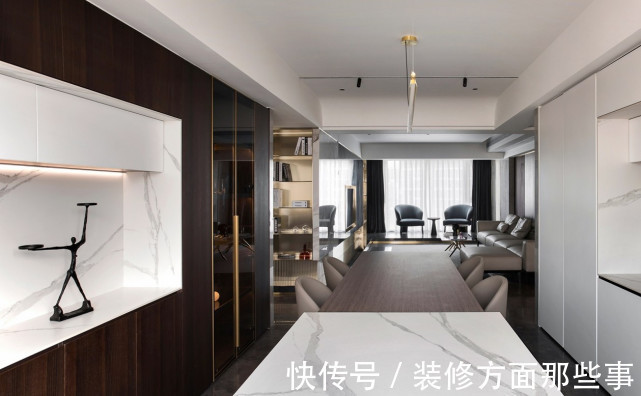 卫生间|121平将现代轻奢贯彻始末，将每一寸空间发挥到极致