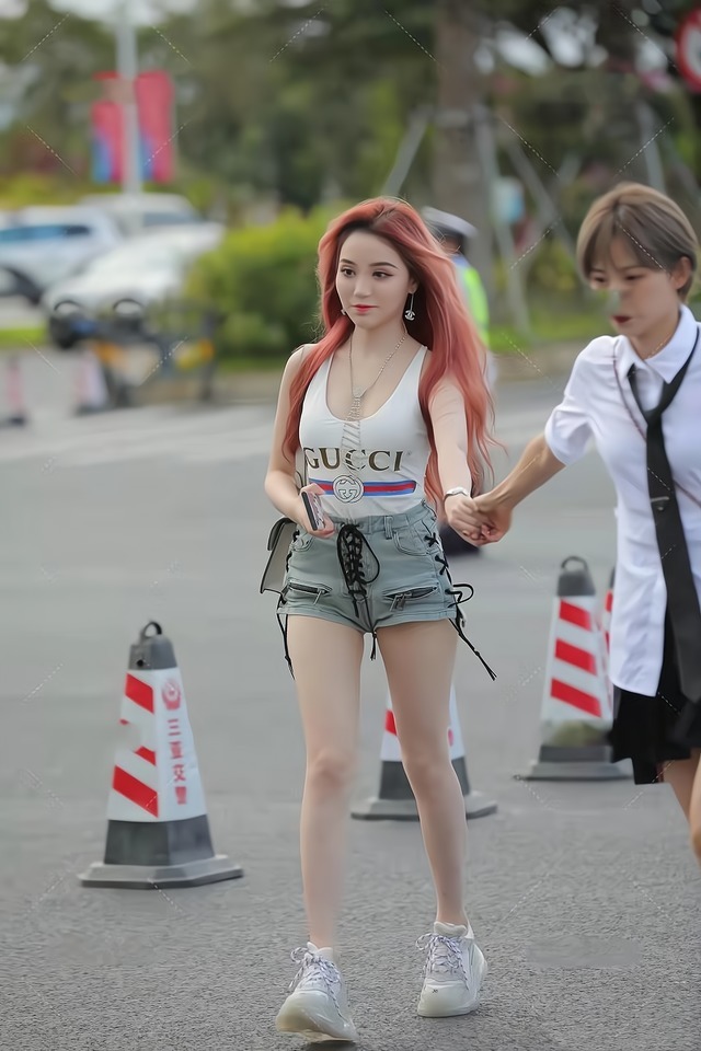 穿搭 白色背心、浅绿色牛仔短裤,简约随性的穿搭,也是夏季最美的穿搭