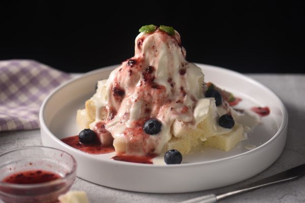 水果奶油吐司山