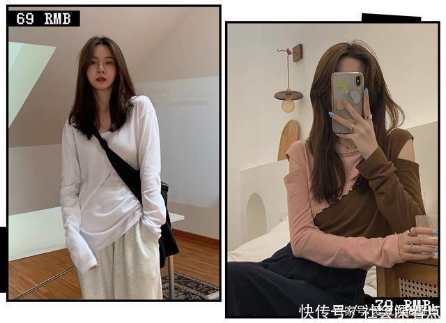 长袖T恤|外套+针织衫，外套+连衣裙，秋冬这么穿时髦又好看