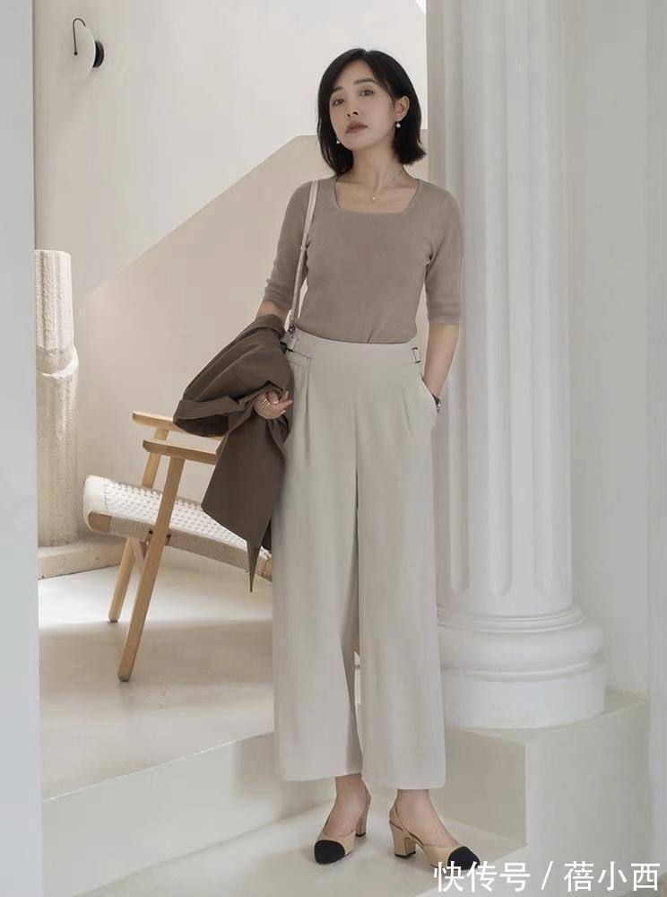 女人|40、50+女人可照搬的“裤装搭配”,掌握3个裤型,演绎简约气质美
