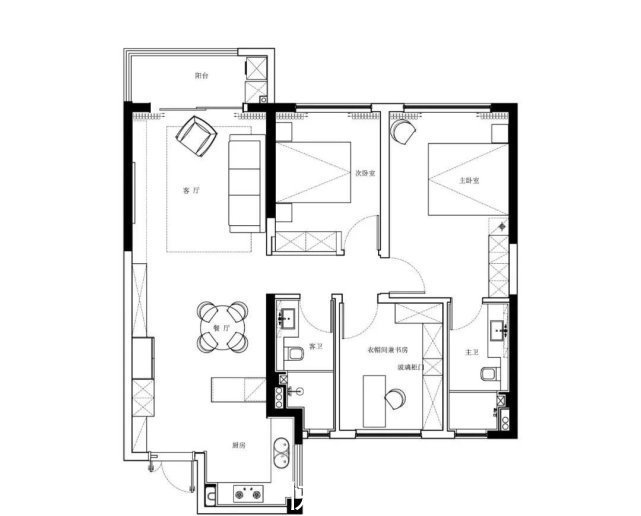 玄关柜|125m2精装房改造，优雅舒适、安宁静谧的都市理想居所！