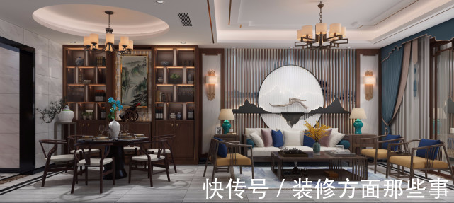 中式风格|143平新中式四居室,既有视觉上的美感,又具有实用性