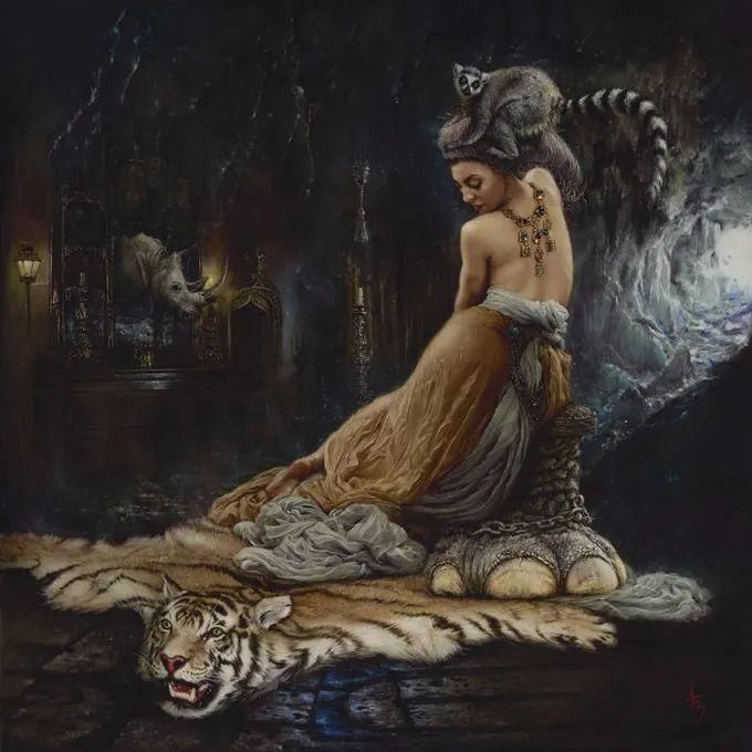 ·曼努克@自然又野性的存在,美女艺术家的唯美油画欣赏