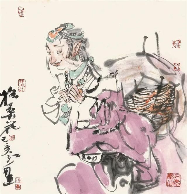  国画|中国国家画院副院长、张江舟国画人物画作品欣赏