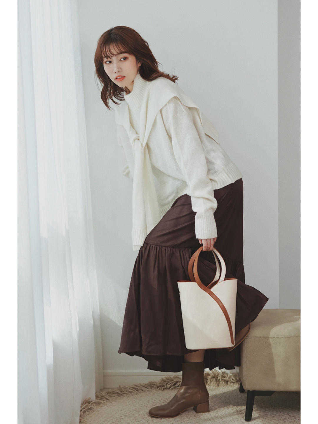 连衣裙|秋季,怎么穿针织毛衣?搭配半身裙或牛仔裤,拒绝土气的穿搭