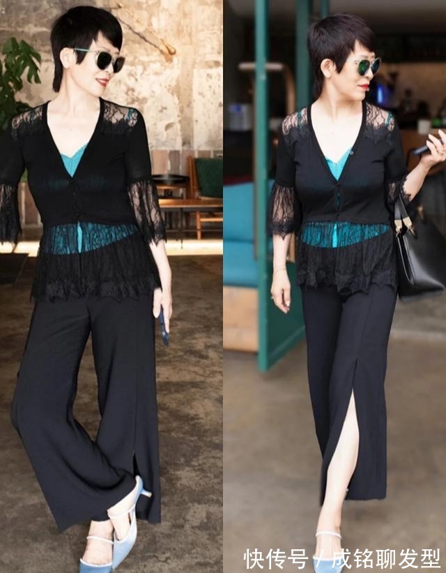 玫瑰粉|60岁女人的“穿搭模板”，洋气减龄又显气质，简约大气又有女人味