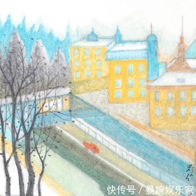 山水画!一组好看的水墨画离不开那些搭配和谐的色彩