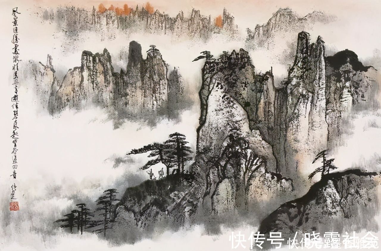 山水画$当代国画大师黄纯尧精品山水画作品欣赏