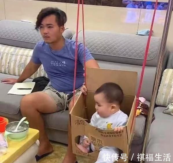 回家|宝爸给孩子做“简易秋千”,儿子玩得超开心,宝妈回家后却气坏了