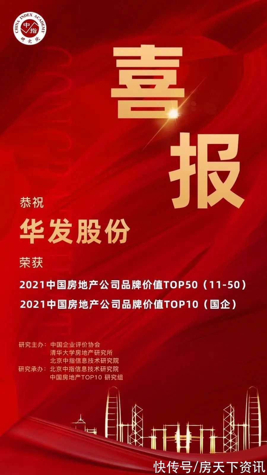 互联网时代|华发股份TOP13!2021中国房地产公司品牌价值榜单出炉