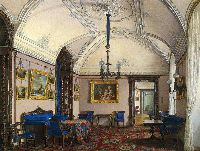 艺术家@俄罗斯水彩画家Edward Petrovich Hau:宫殿绘画艺术