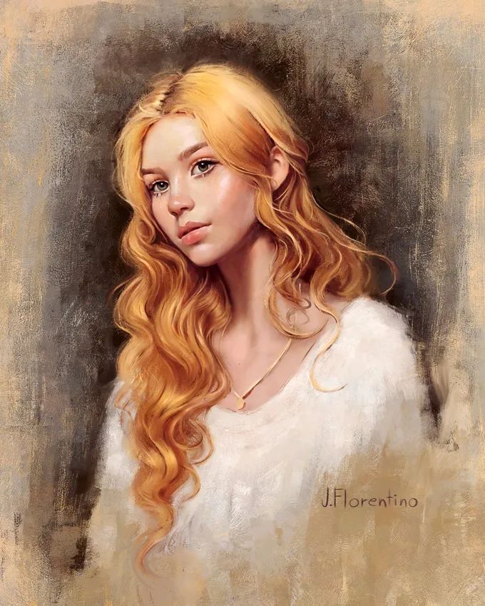 小姐姐#仙女般的小姐姐,清纯不做作的肖像画