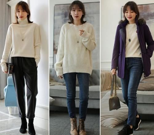 肤色 毛衣的时尚穿搭,让你提升穿衣质感和气质,你还差哪款